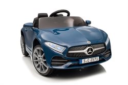 Mercedes CLS350 Blå 12V med lædersæde og gummihjul